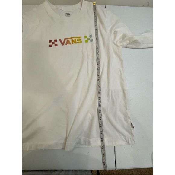Vans men’s white long sleeve tshirt x large - Picture 4 of 5